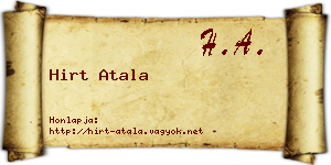 Hirt Atala névjegykártya
